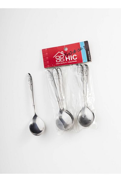 HIC 12-Piece Stainless Steel Dessert Spoon Set