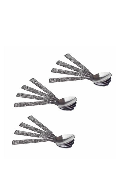 HIC 12-Piece Stainless Steel Teaspoon Set