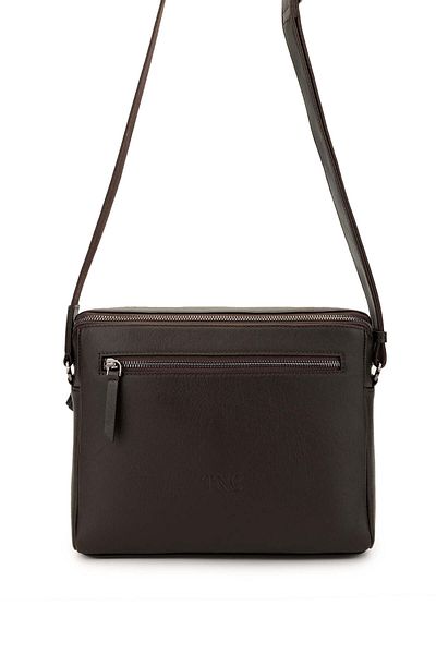 Tamer Tanca Men's Genuine Leather Brown Messenger Bag