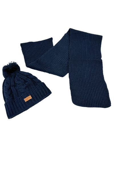Benittokids 7017 Model Children's Pompom Beret Scarf Set