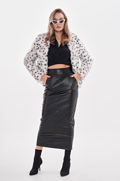 NAVY ПУХОВИК З ШИРОКИМ КОМІРОМ