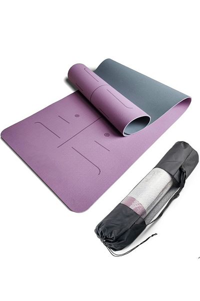 Taimi Exercise Yoga Mat Purple-Gray 183cm X 61cm X 6mm
