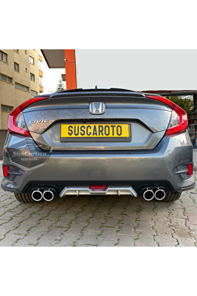 ŞüsCarOto Aksesuar Honda Civic FC5 2016-2021 Araca Özel Siyah Gri Difüzör Tır...