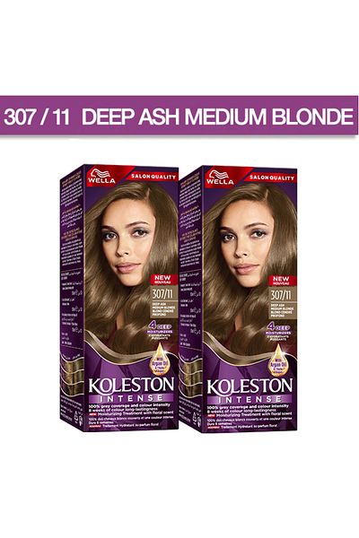 Wella كوليستون إنتنس ماكسي 307/11 - أشقر متوسط رمادي عميق - عبوة من قطعتين