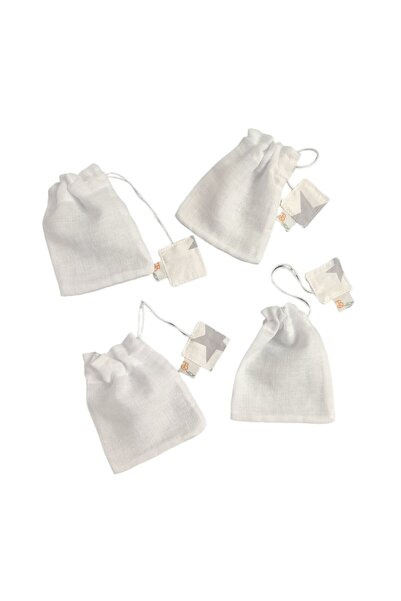 BEZHANE Set of 4 100% Organic Cotton Fabric Tea Pouch