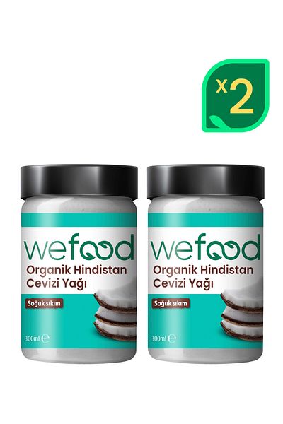 Wefood Organic Coconut Oil 300 ml 2-pack (Cold Pressed)