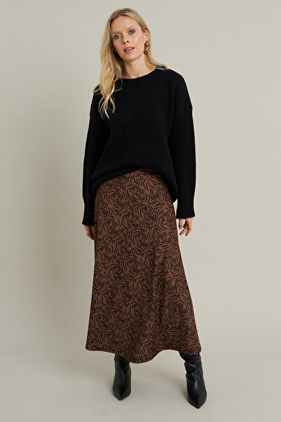 Cool & Modest Camel Patterned Women's Bell Skirt - Mlon3007