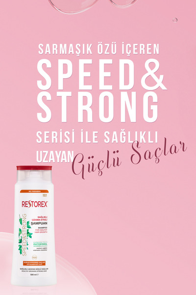 Restorex Speed Strong Kuru ve Normal Saçlar İçin Bakım Şampuanı 500 ml - Sarmaşık Özlü Sağlıklı Uzama