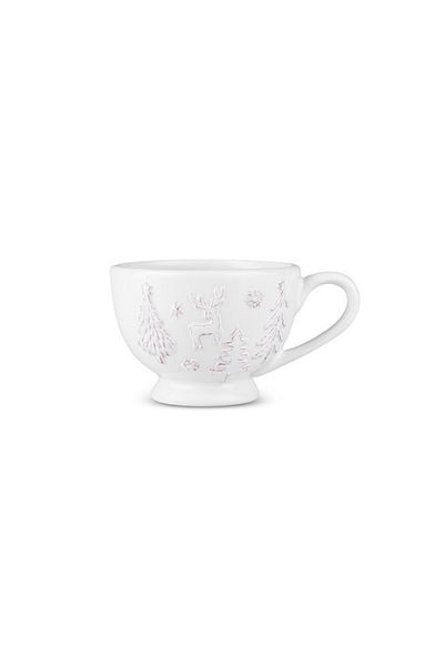 Karaca New Year's Snowy White Teacup - 440 ml