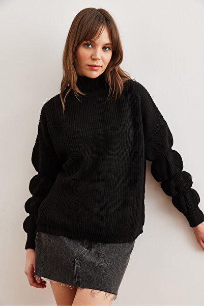 Olalook Dámský rolák s černým rukávem Kzk- 19000927