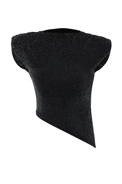 Trendyol Collection Μαύρη Glitter Πλεκτή Μπλούζα TPRSS25BZ00005