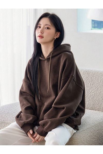 Moda Glo Унисекс голям суичър с качулка