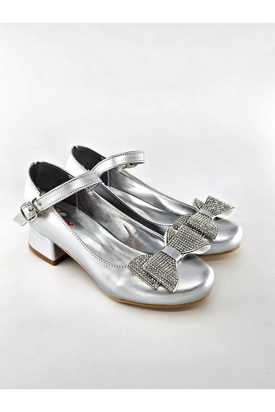 Julshen Rochie de seara pentru fete cu fundita Pantofi cu toc