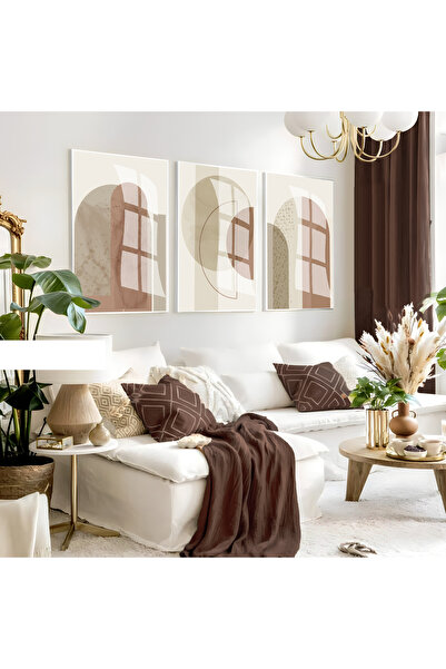 Harika bir ev Hari̇kabi̇rev | Cream-Ekru-Beige Soft Color Bohemia Set 34 Mini...