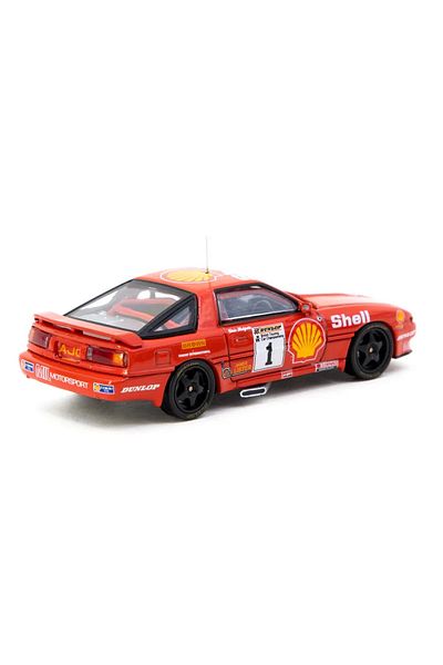 TOYFEST سيارة تارامك وركس 1/64 تويوتا سوبرا توربو (MA70) BTCC 1988 كريس هودجيتز نموذج سيارة معدني قابل للجمع