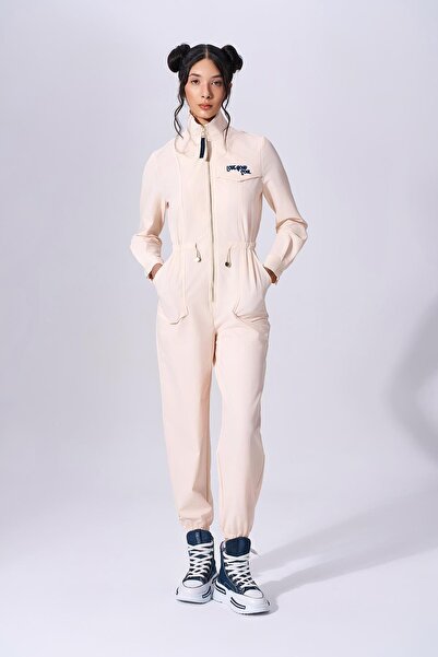 Naar KADIN FERMUARLI BELİ LASTİKLİ CEPLİ KREM TULUM 2591400