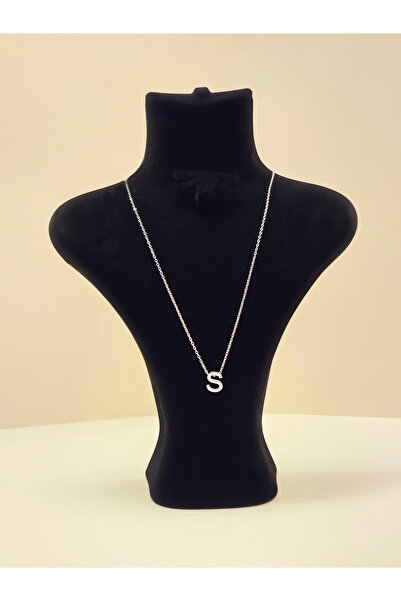 Sense Jewelry Minimal Harf - Gümüş Renkli Çelik Kolye - S
