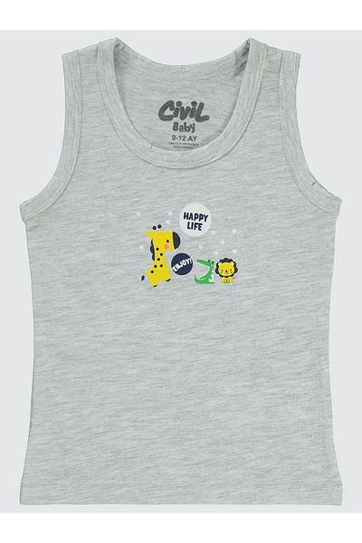 Civil Baby 9-18 Months Baby Boy Gray Undershirt