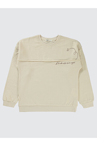 Civil Girls Kız Çocuk Sweatshirt 10-13 Yaş Taş Rengi