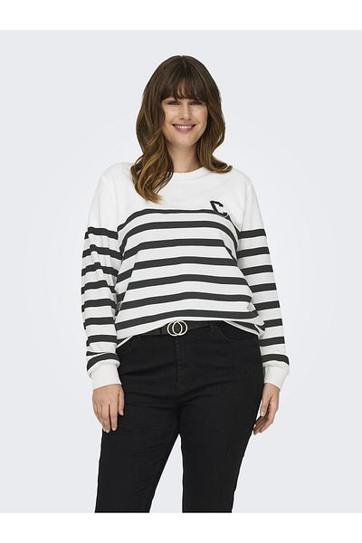 Only Carmakoma Sweatshirt mit Rundhalsausschnitt