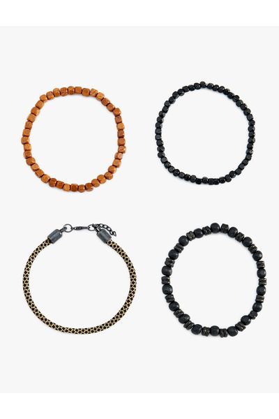 Koton Set of 4 Wooden Beaded Bracelets