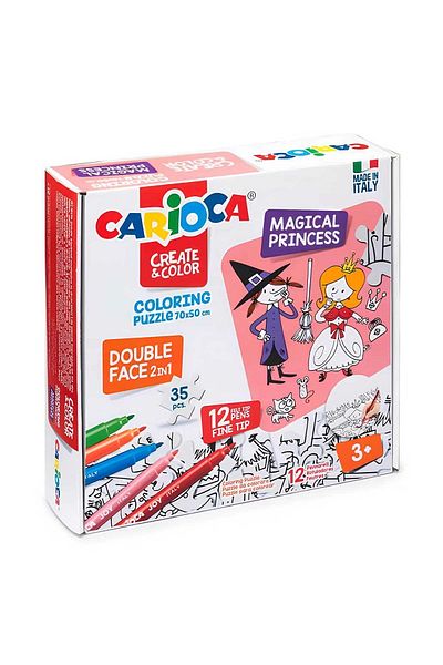 TOYFEST بازل كاريوكا ماجيكال برينسيس - 35 قطعة، مزدوجة الجوانب، 12 قطعة من لباد الفرح، قابلة للطلاء 42941