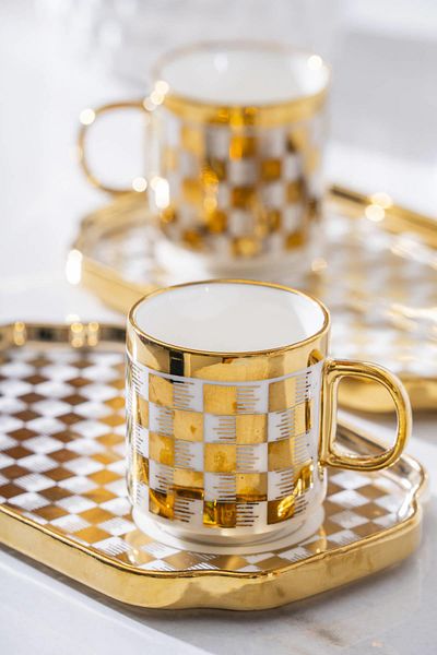 ACAR Skye Duo 2-Person Coffee Cup Set - Gold