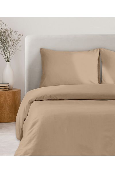 Evim Σετ Παπλωματοθήκη Akfil 100% Βαμβάκι Διπλό 200x220 εκ. Μπεζ