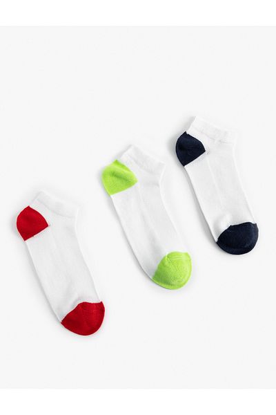 Koton Set of 3 Cotton Booties Socks - Multicolor