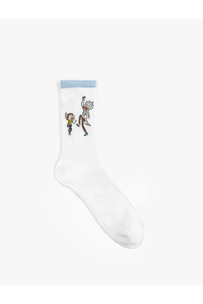 Koton Rick And Morty Lisanslı Pamuk Karışımlı Soket Çorap
