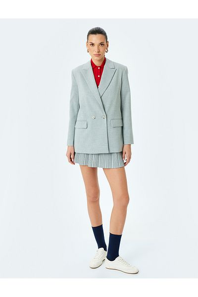 Koton Standard Waist Slim Pleated Mini Skirt