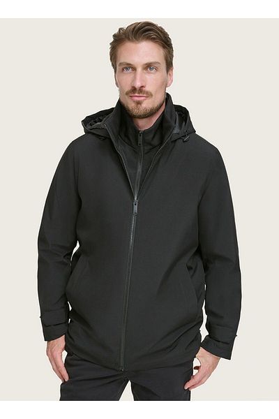 Dockers Hooded Regular Fit Black Men's Jacket A7075-0001