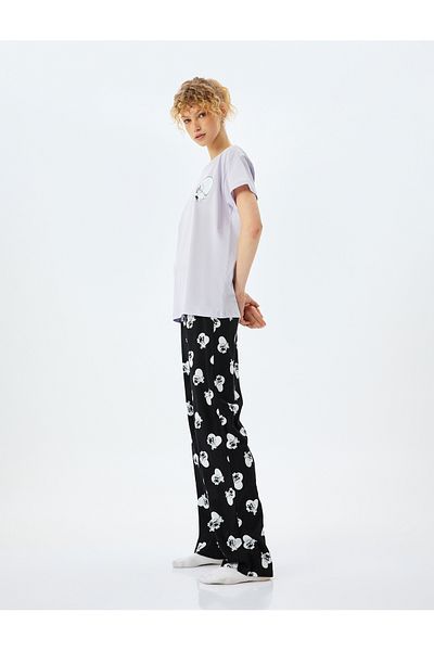 Koton Cotton Heart Dog Graphic Printed Pajamas Set