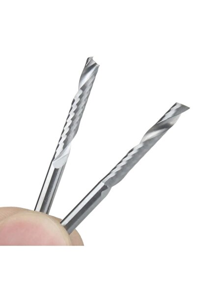 - 3 Mm sol- Cnc Router Ucu Helis Parmak Karbür Freze, Matkap Ucu Kesici Takım