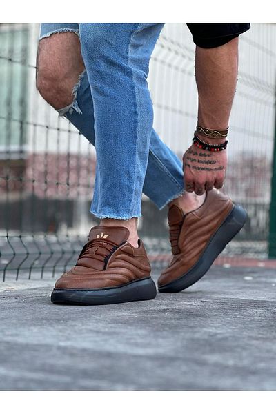 Wagoon Ανδρικά casual παπούτσια WG094 Tan Black