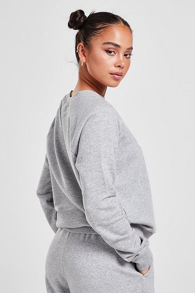 Nike Futura Fleece Crew Sweatshirt Medium Thickness Women's Sweatshirt Gray