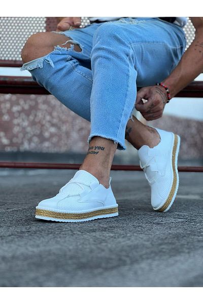 Wagoon Wg015 Λευκά Ανδρικά Casual Παπούτσια