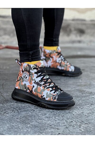 Arda حذاء Wagoon WG017 عسكري داكن للرجال نصف الكاحل كاجوال