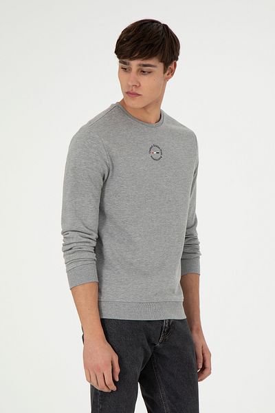 U.S. Polo Assn. Men's Gray Melange Sweatshirt 50293436 -Vr086