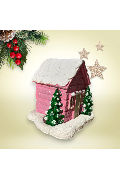 Home Kar Efektli Dağ Evi Görünümlü  Tütsülük(tütsü Hediyeli) , Obje Dekarasyon