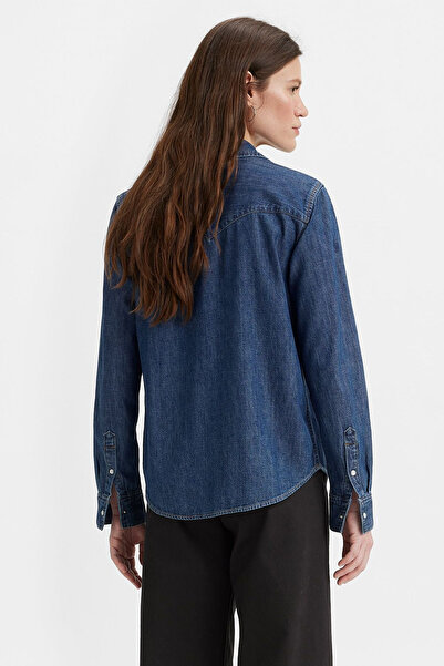 Levi's supradimensionat Cămașă cu mânecă lungă cu guler pentru femei Cămașă din denim