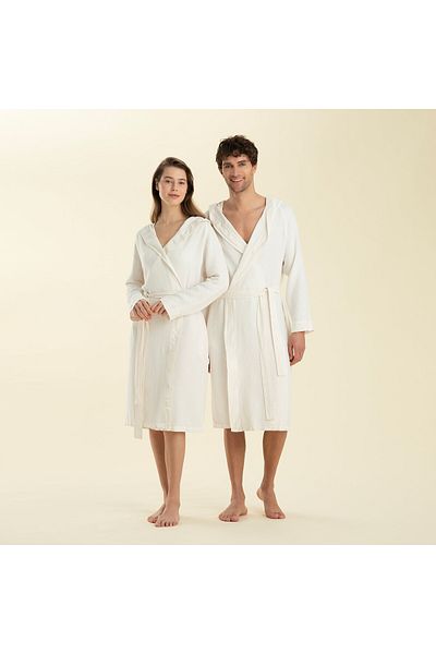 Chakra Carra Bathrobe Ecru