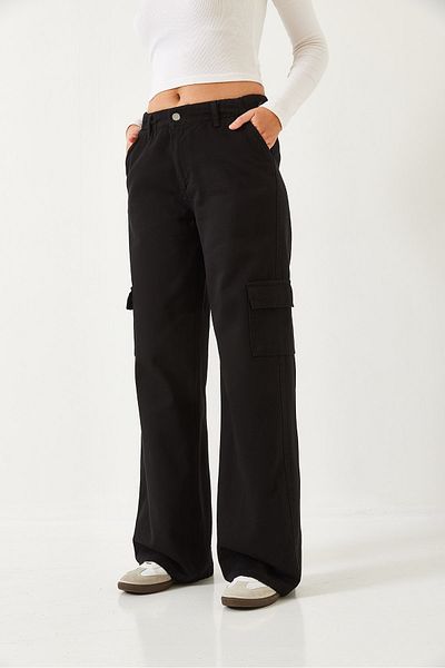 Bianco Lucci Women's Cargo Pocket Elastic Waist Trousers 60261152