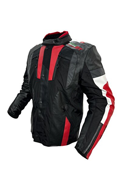 Forte GT 2001077 Simurg Deri Full Koruma Mevsimlik Motosiklet Montu 2XL Beden Siyah