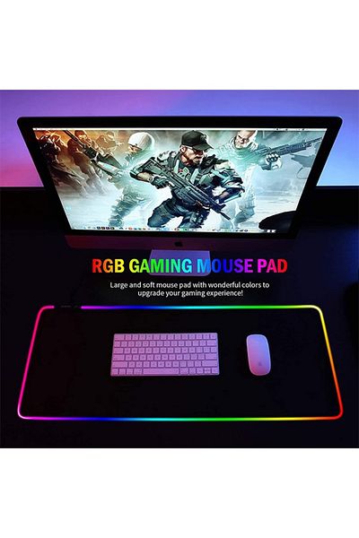 Taimi لوحة مفاتيح RGB للألعاب - ماوس باد 30X80 سم - سلكي
