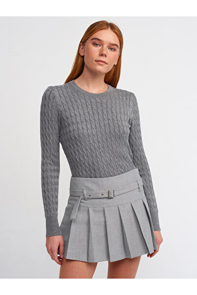 Dilvin Πλεκτό πουλόβερ με λαιμόκοψη