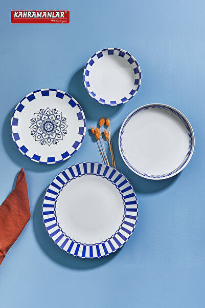 Kahramanlar Mercan 24 Parça 6 Kişilik Porselen Yemek Takımı