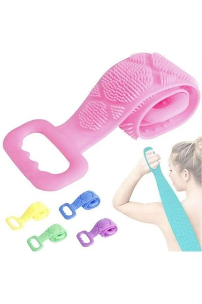 Keyfi Sepet Bath Back Scrub Double Sided Silicone Shower Washcloth Brush