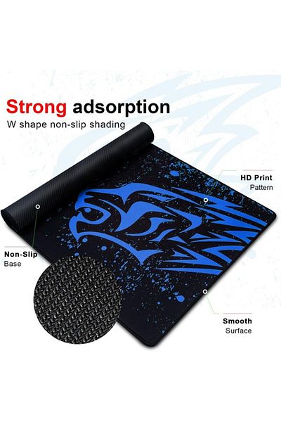 Taimi Gaming Mouse and Keyboard Pad with wolf Design 500X300X3mm