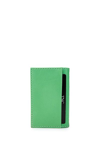 Tamer Tanca Suport pentru carduri unisex din piele naturală verde